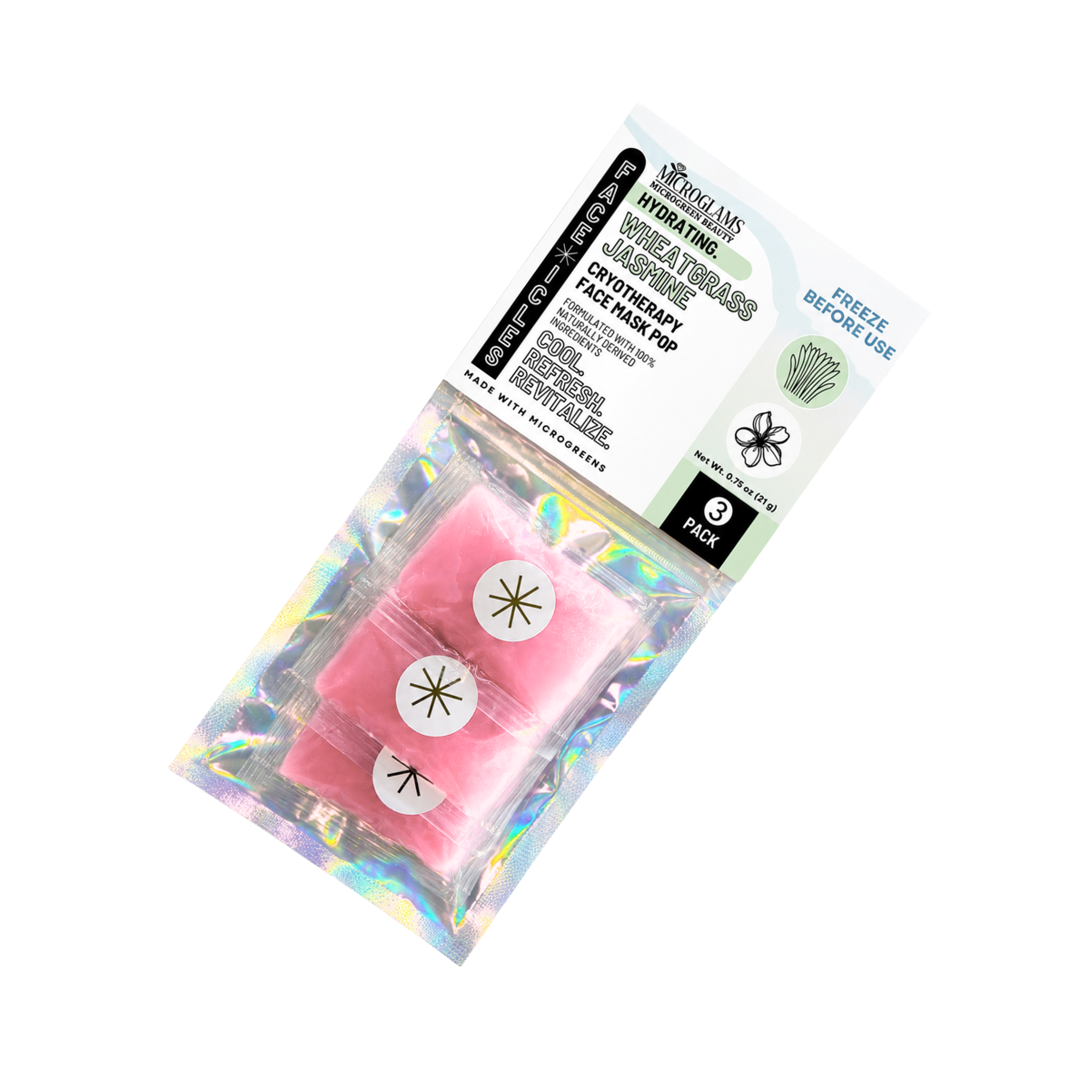 Face-icles Wheatgrass Jasmine 3 pack