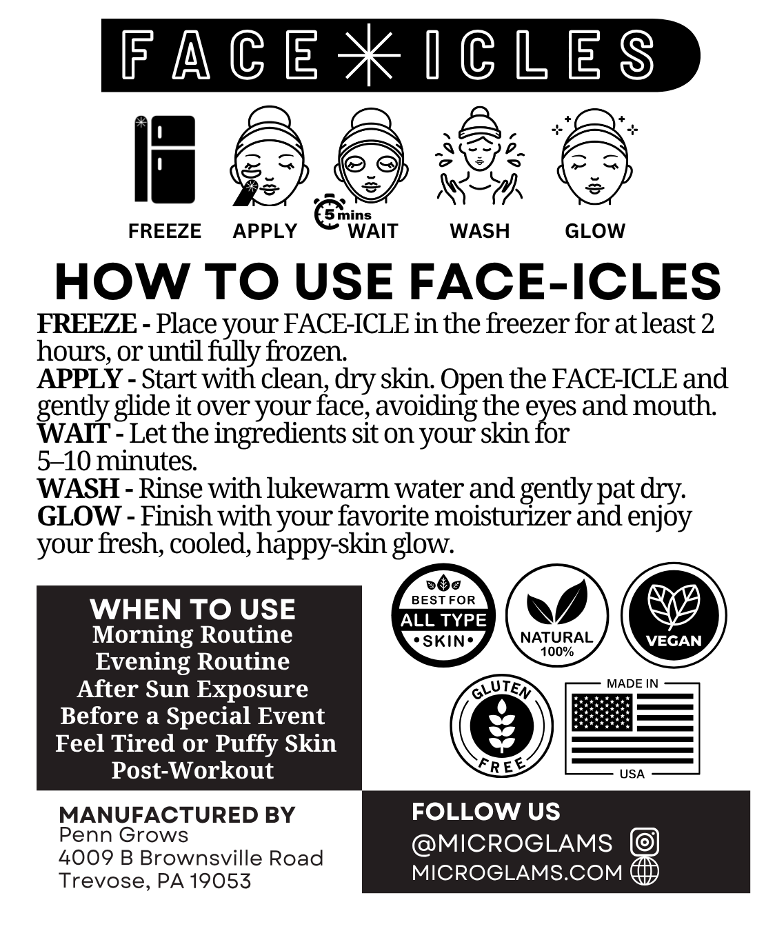 How to use Face-icles