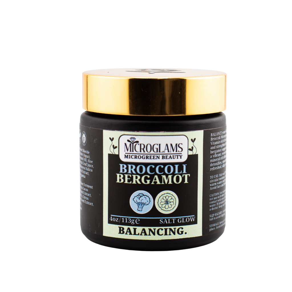 Microglams Broccoli Bergamot Salt Glow - 4 oz