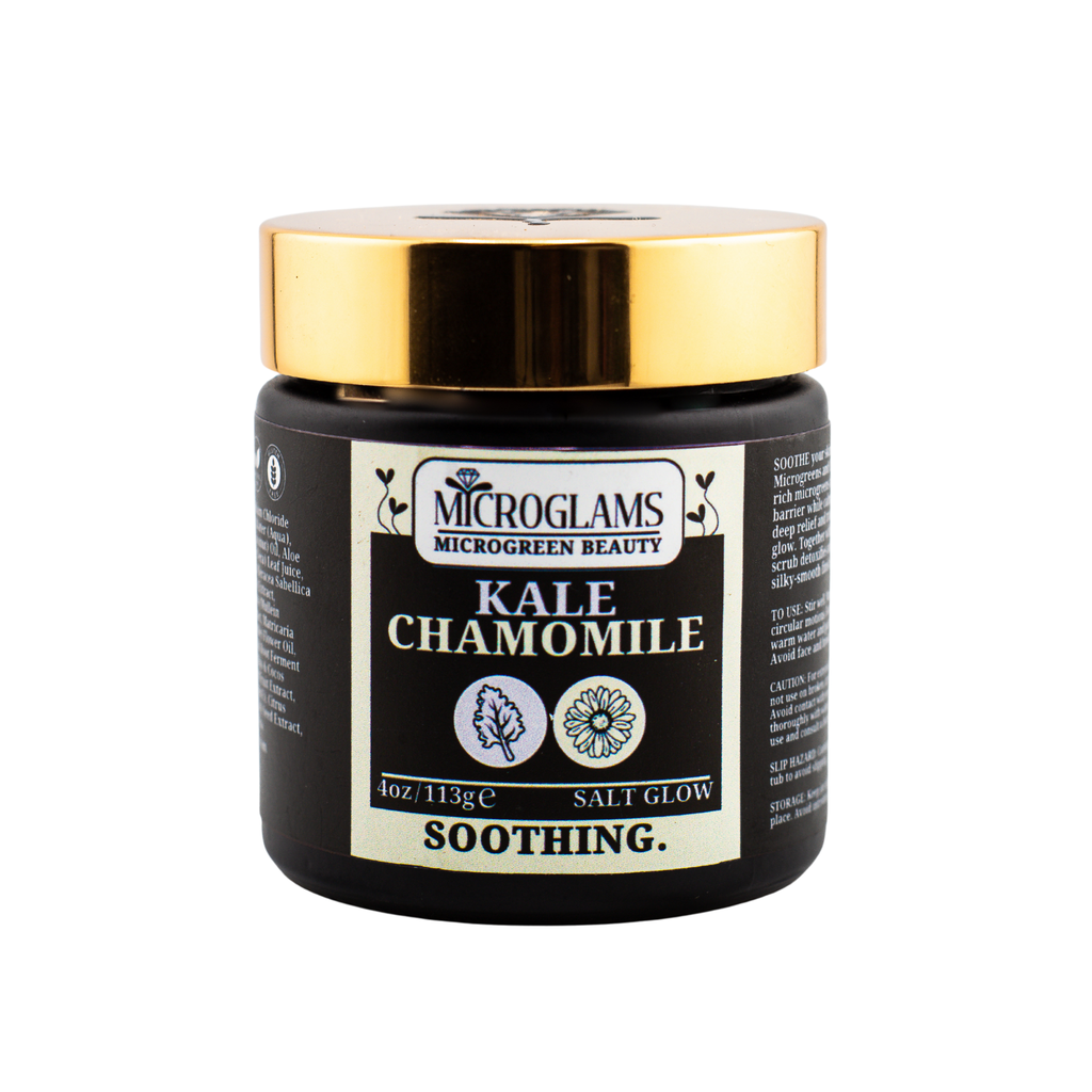 Microglams Kale Chamomile Salt Glow- 4 oz