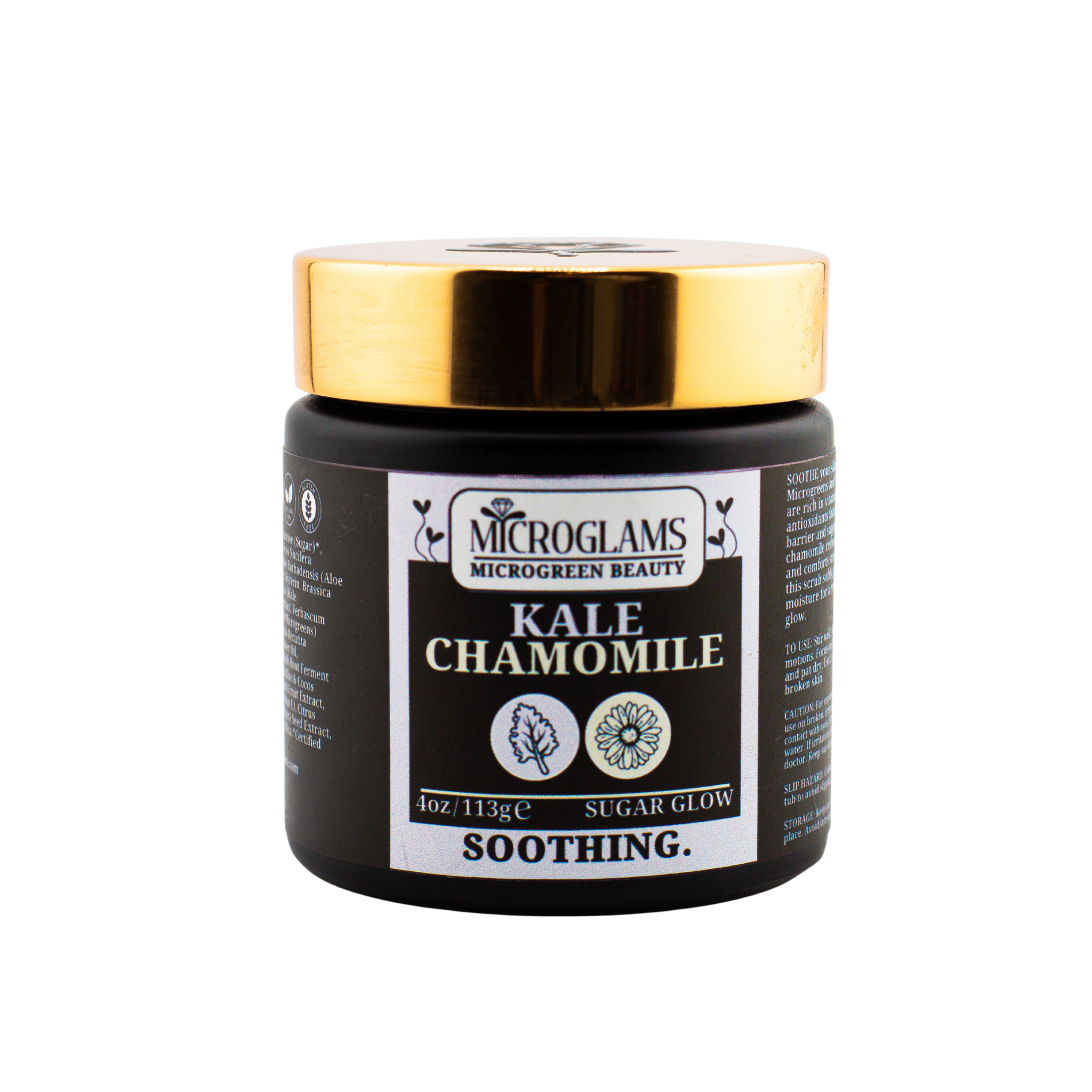 Microglams Kale Chamomile Sugar Glow - 4 oz
