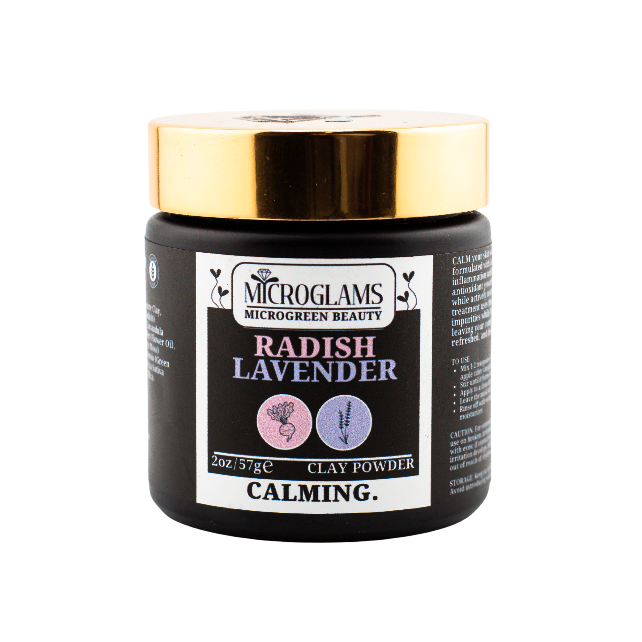 Microglams Radish Lavender Clay Powder - 2 oz