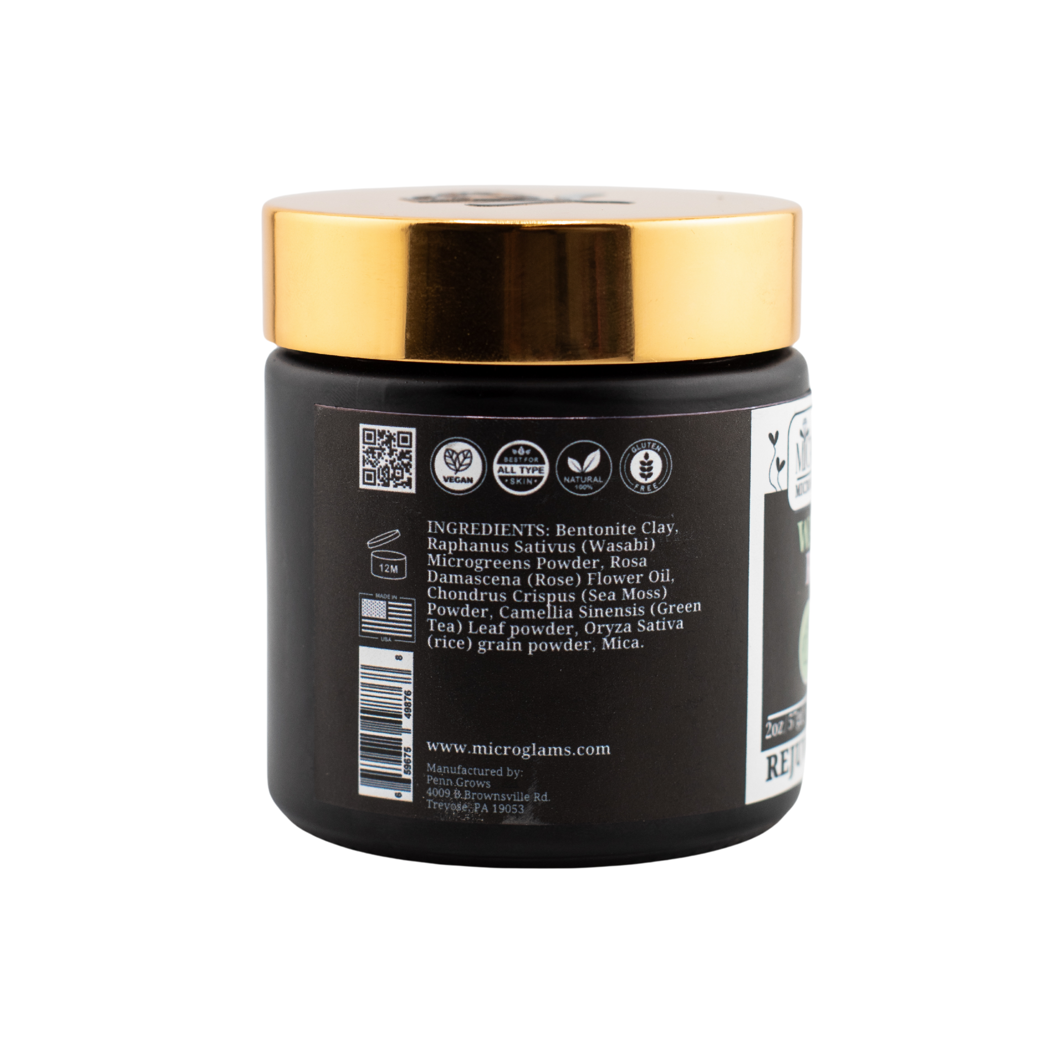 Microglams Wasabi Rose Clay Powder - 2 oz