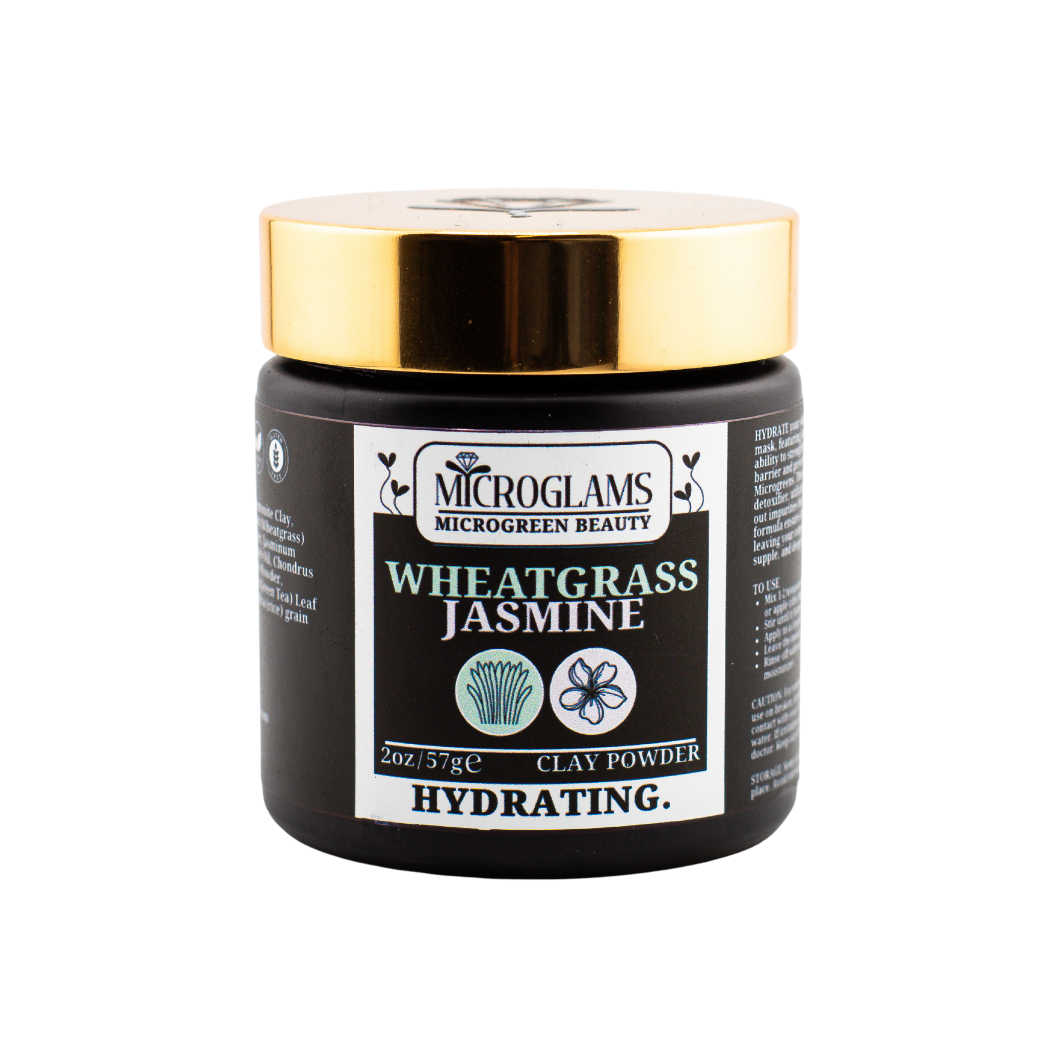 Microglams Wheatgrass Jasmine Clay Powder - 2 oz.