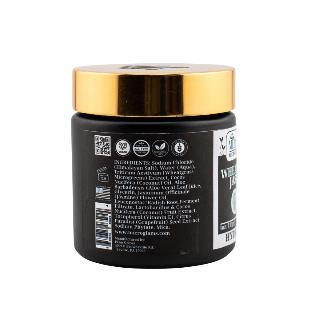 Microglams Wheatgrass Jasmine Salt Glow- 4 oz.