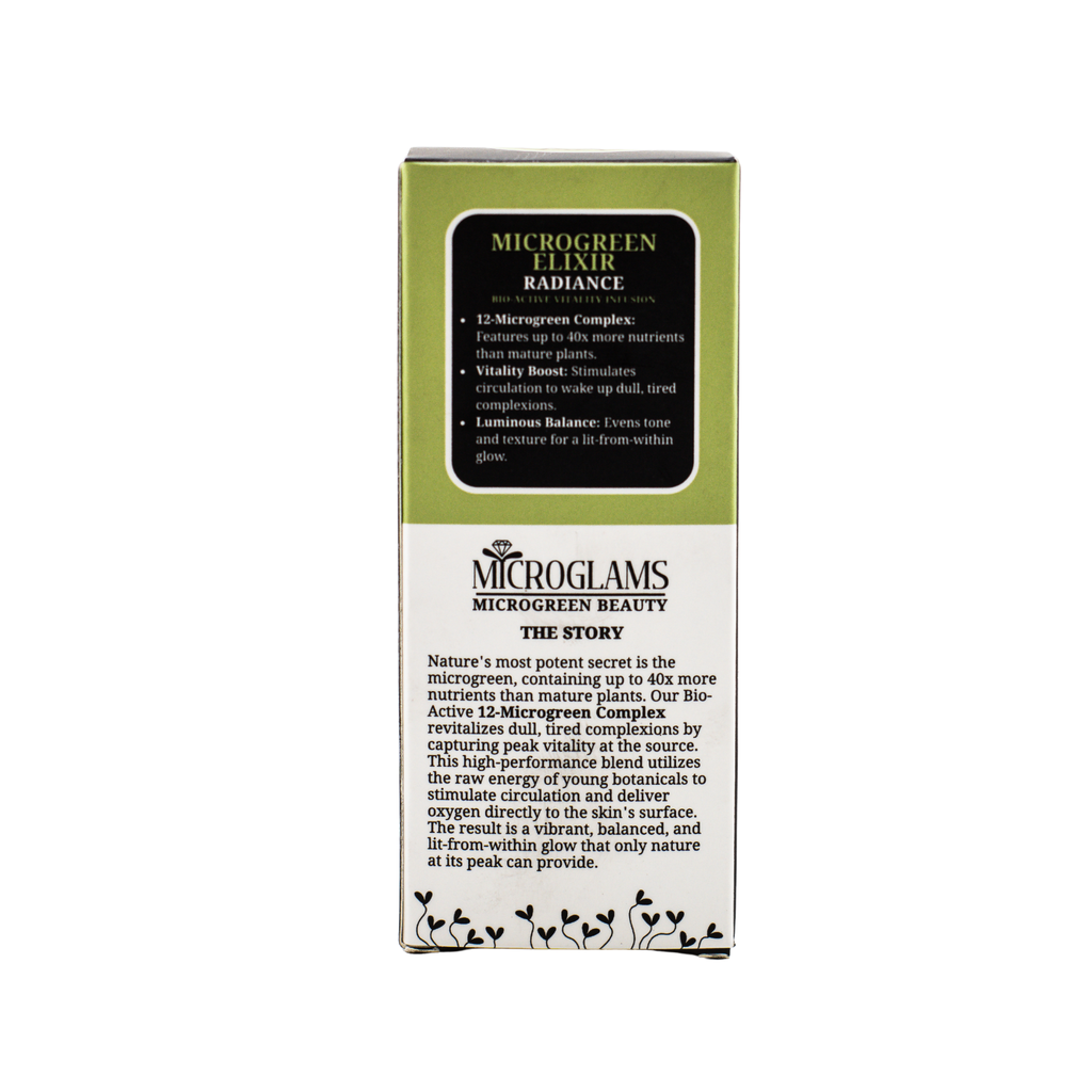 Microglams MICROGREEN ELIXIR Radiance: Bio-Active Vitality Infusion -  1 oz/30ml
