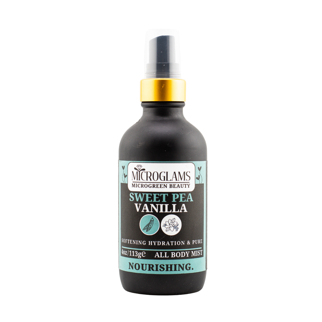 Microglams Sweet Pea Vanilla All Body Mist Spray - 4 oz.