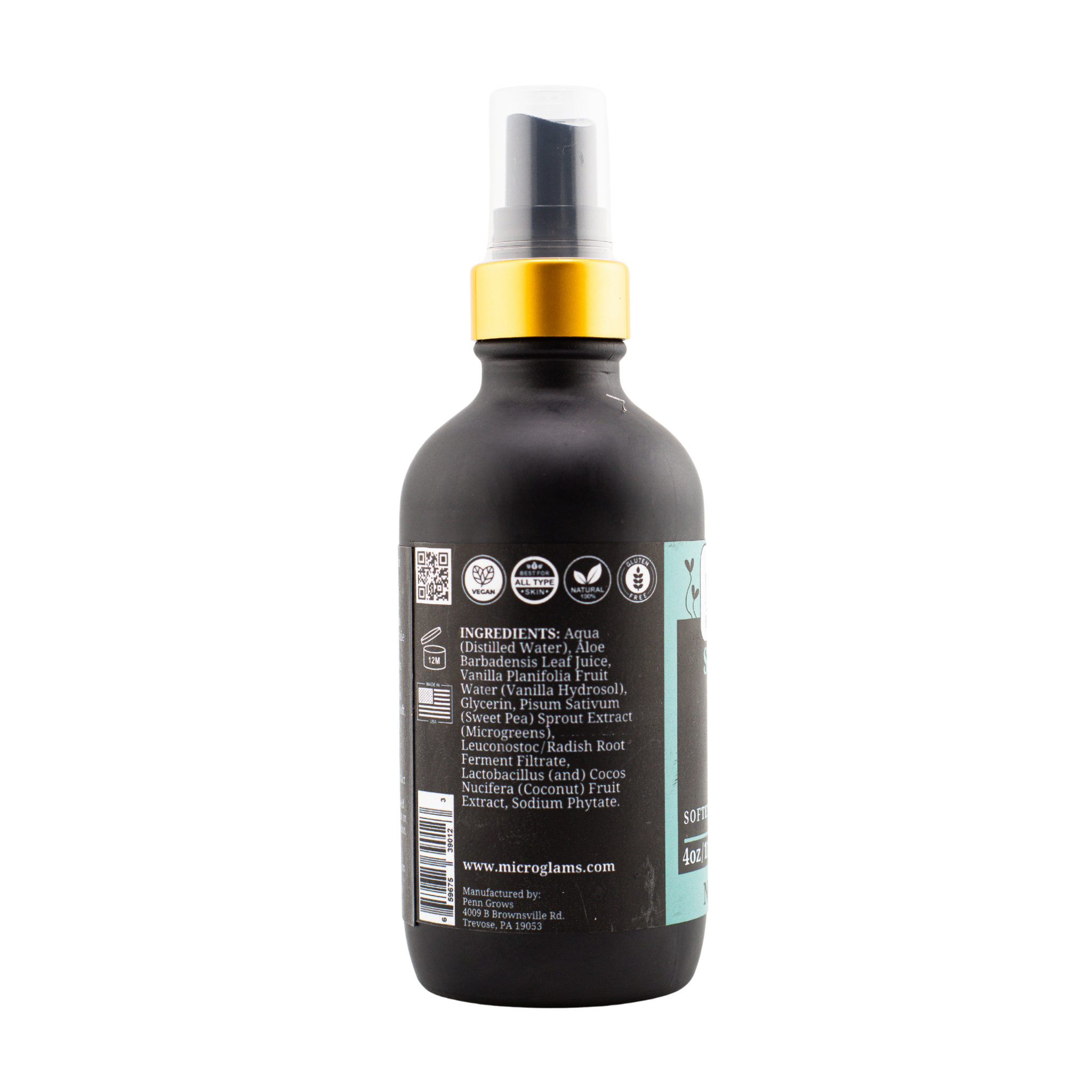 Microglams Sweet Pea Vanilla All Body Mist Spray - 4 oz.