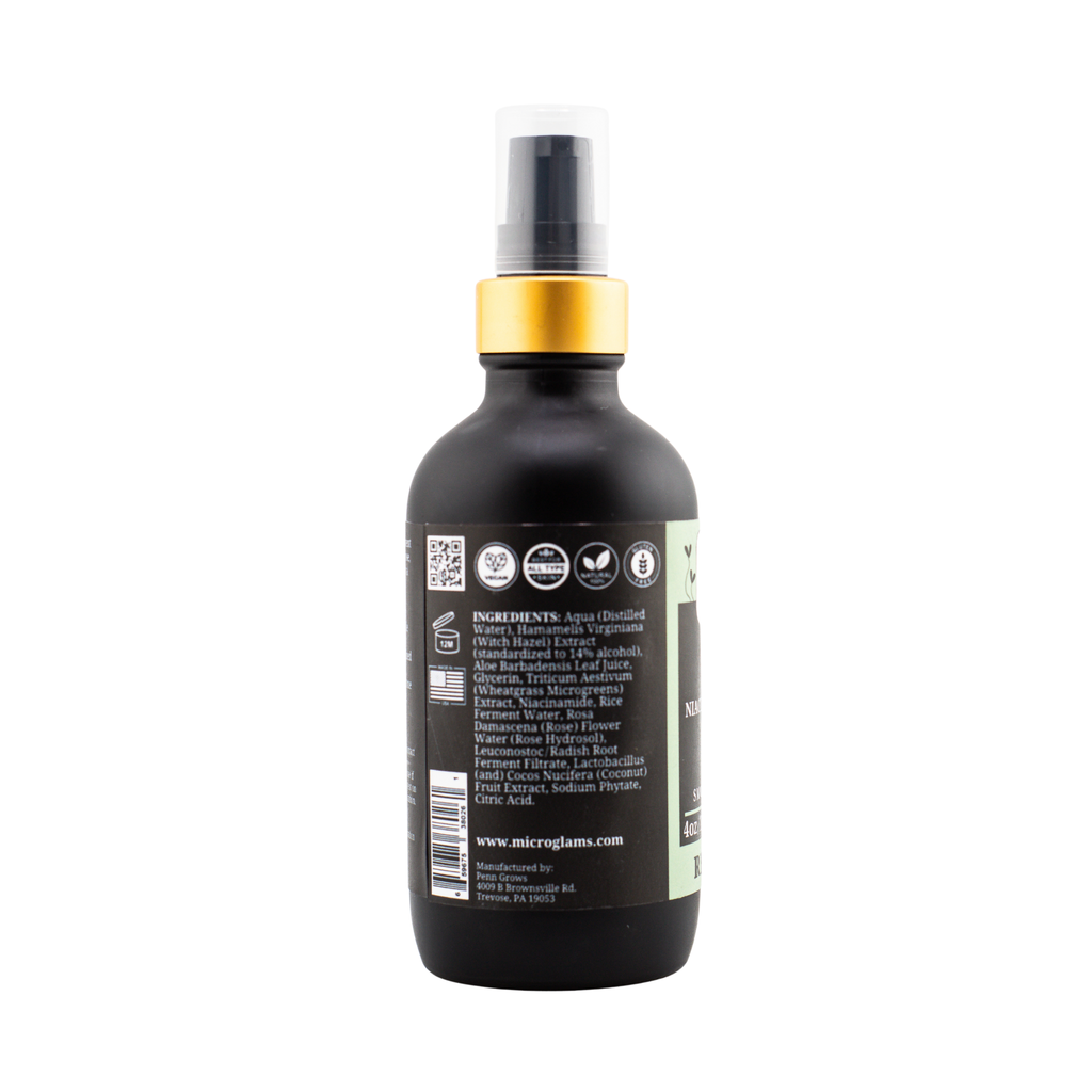 Microglams Wasabi Rose - Niacinamide and Rice Ferment Toner - 4 oz.
